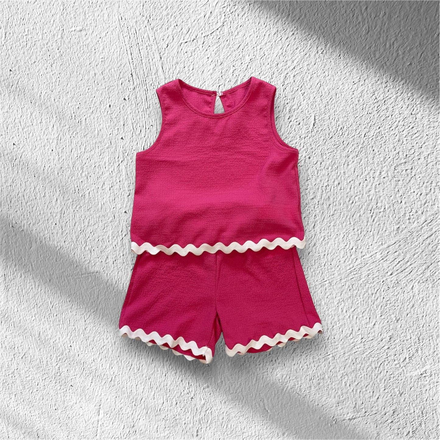 Pink Wave Trim Summer Set ๐ธ