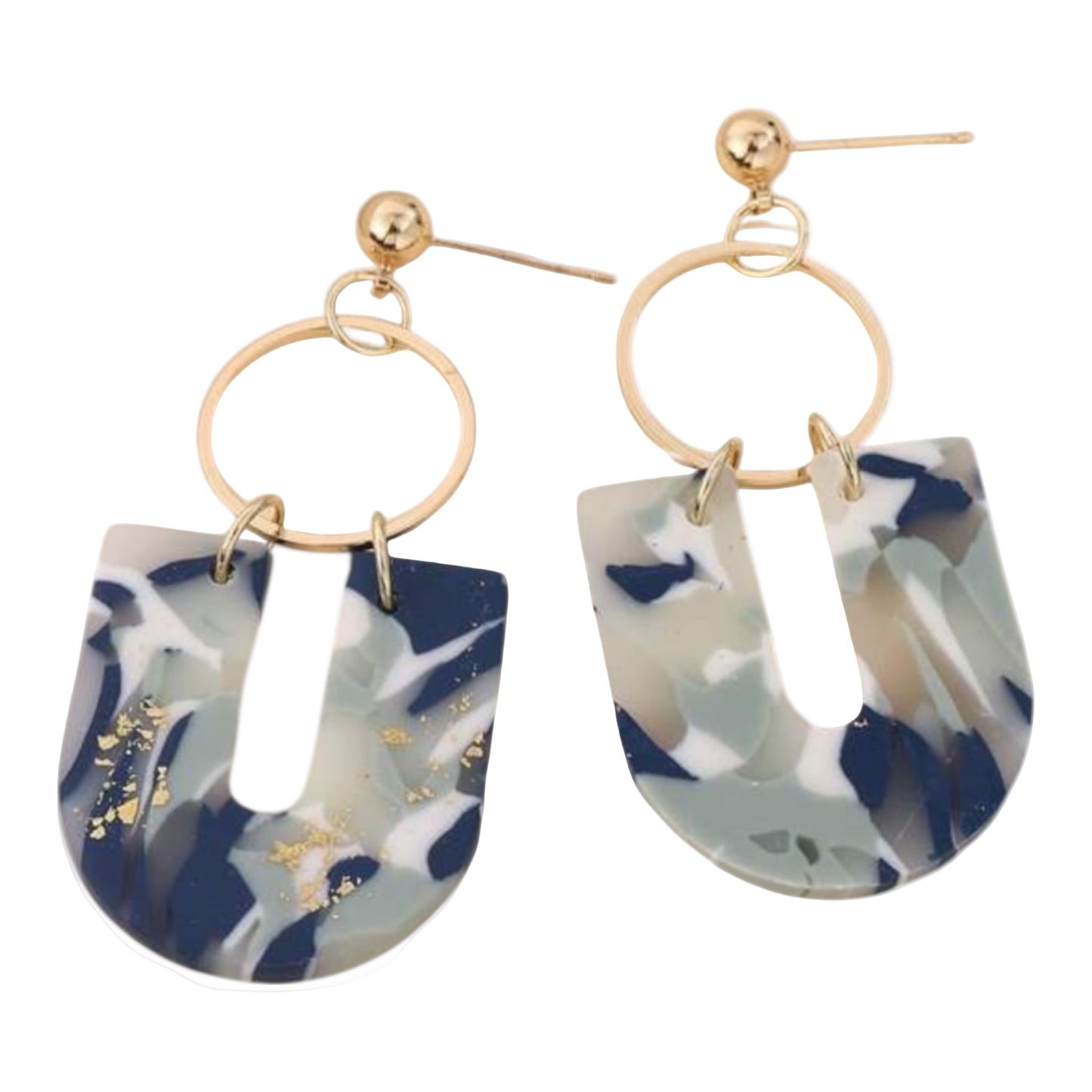 Ocean Mist Resin Drop Earrings