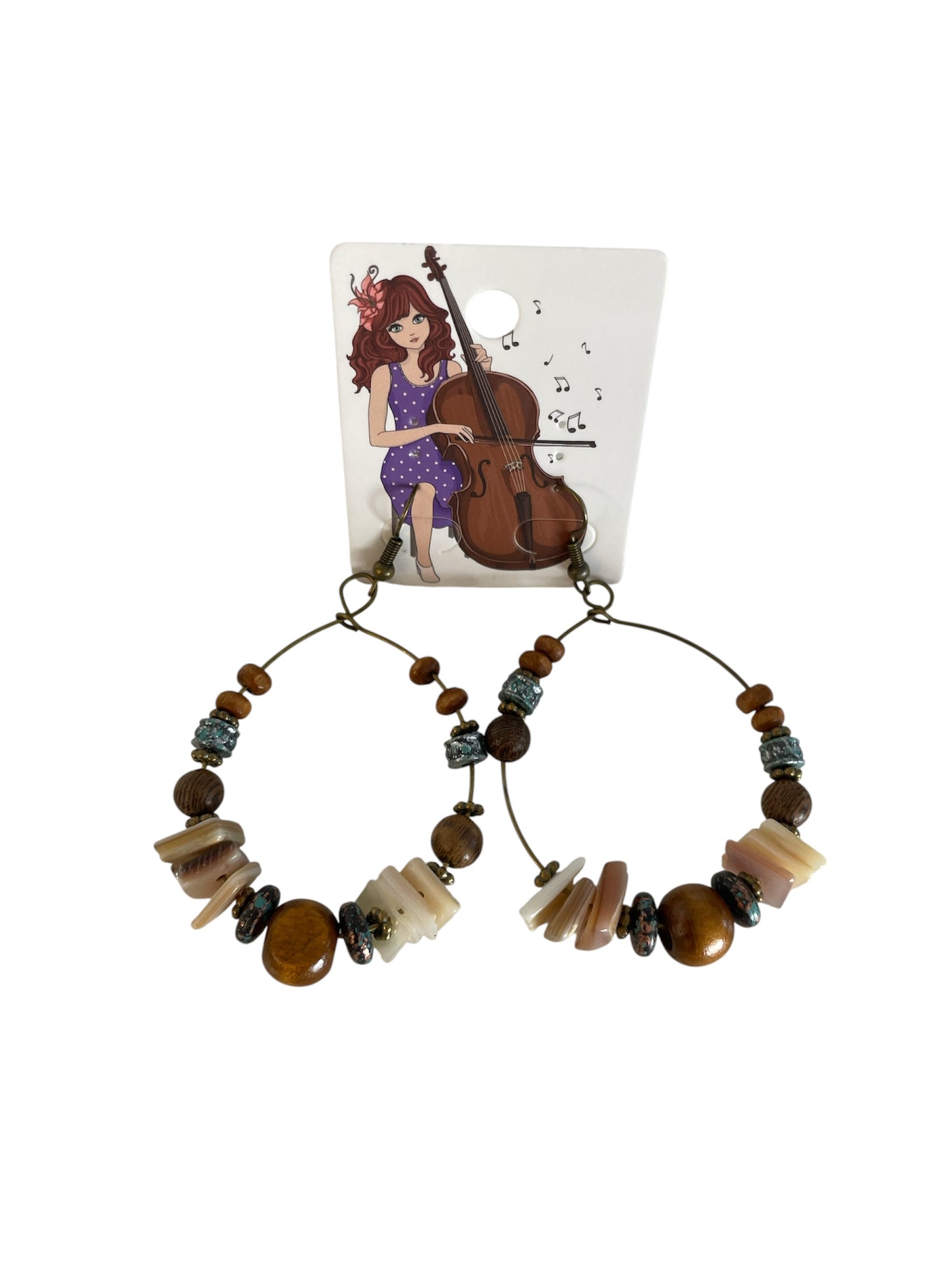 Rustic Charm Beaded Earrings