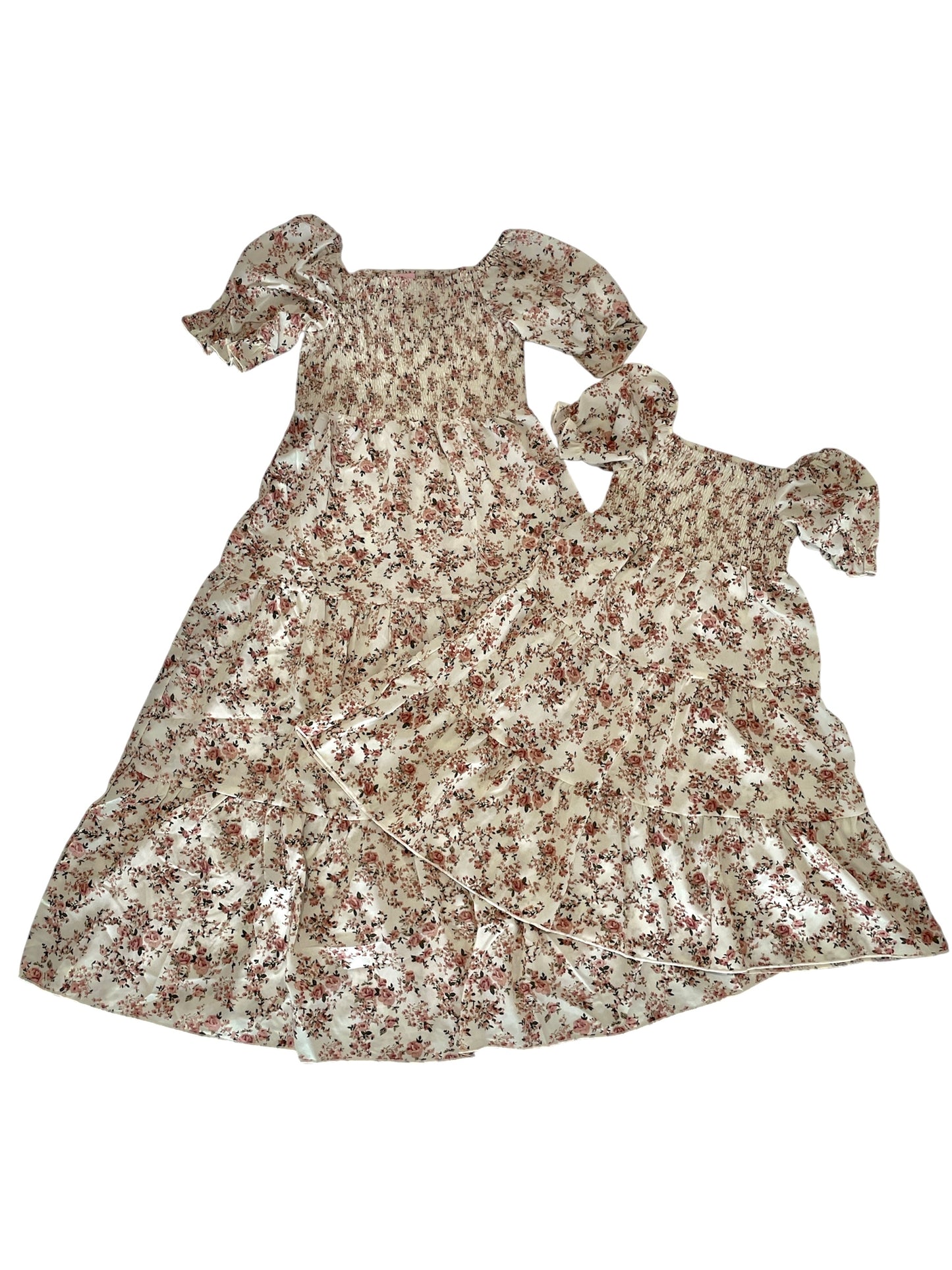 Mini Soft Bloom Shirred Dress πΈπ§πΌ