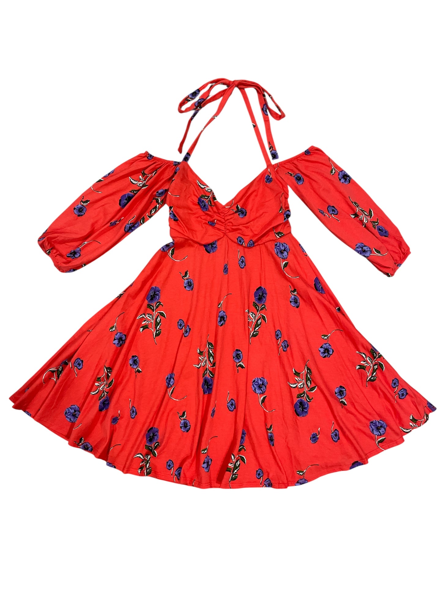 Women’s Red Bloom Off Shoulder Summer Dress 🎀