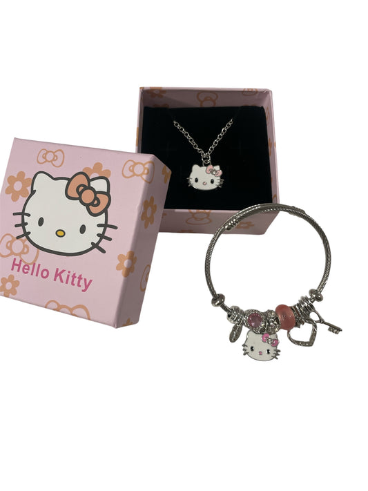 Sanrio Hello Kitty Necklace & Bracelet Set