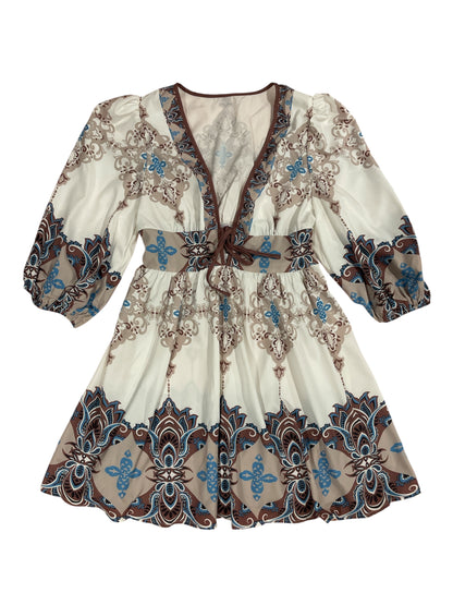 Boho Charm Printed Mini Dress