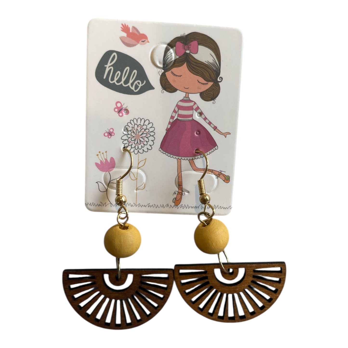 Sunbeam Wooden Earrings