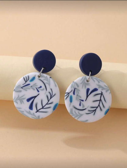 Blue Botanica Drop Earrings