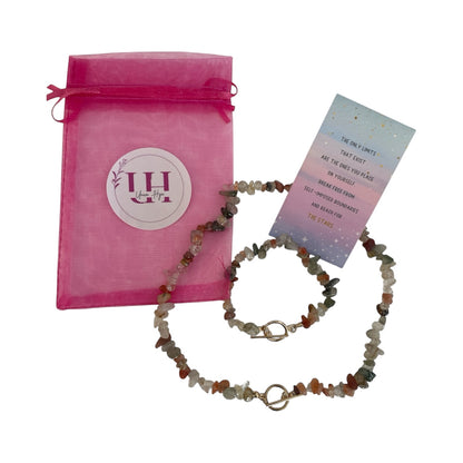 Gemstone Necklace & Bracelet Set