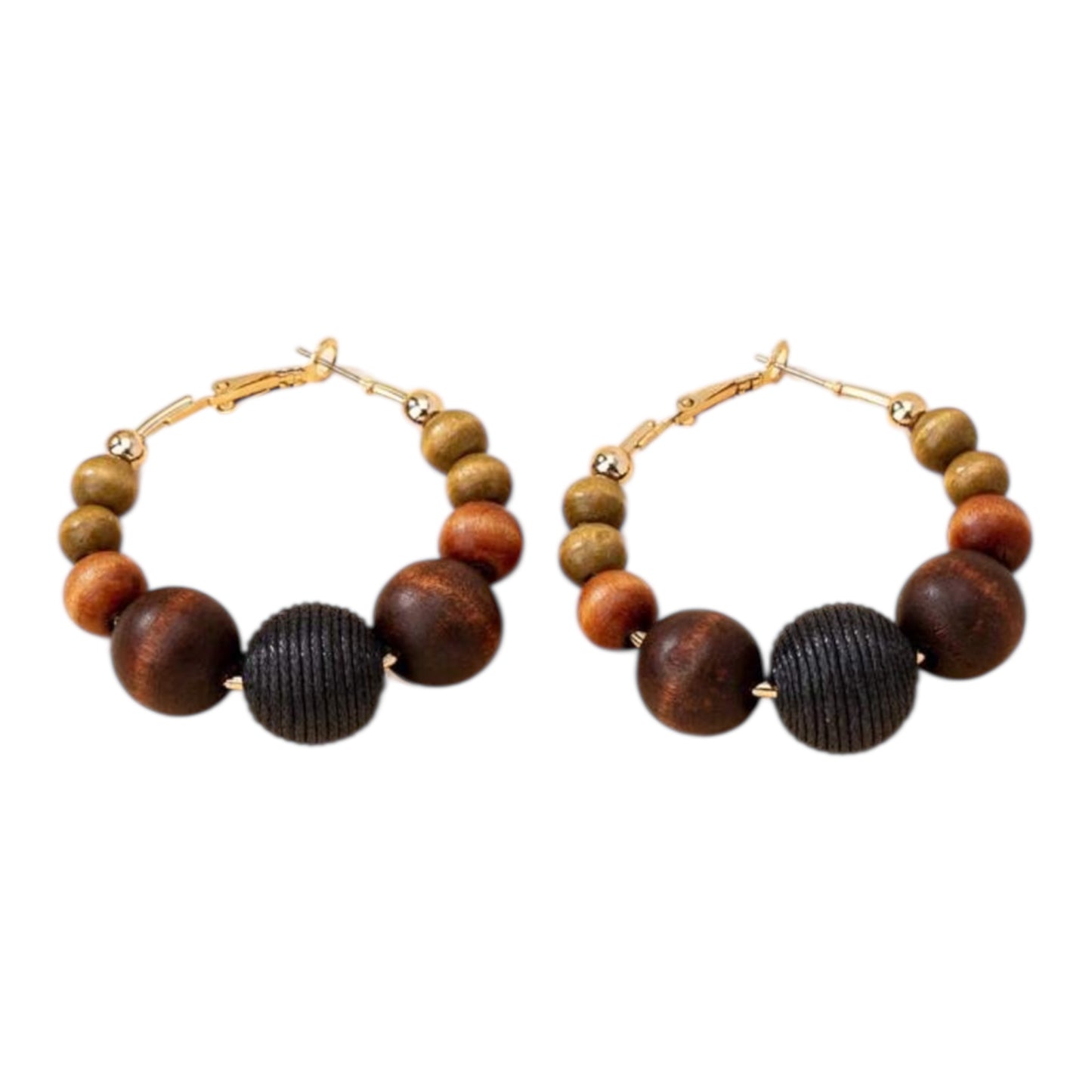Earth Essence Wooden Bead Earrings