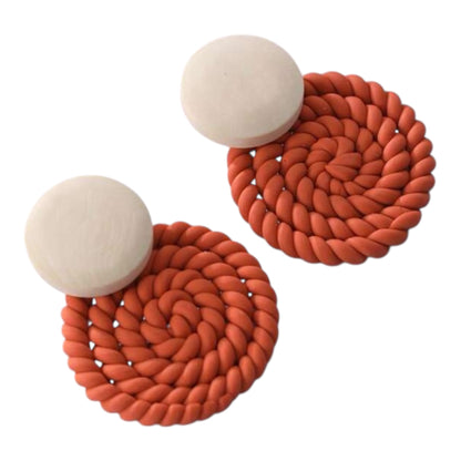 Terracotta Weave Earrings 🧡