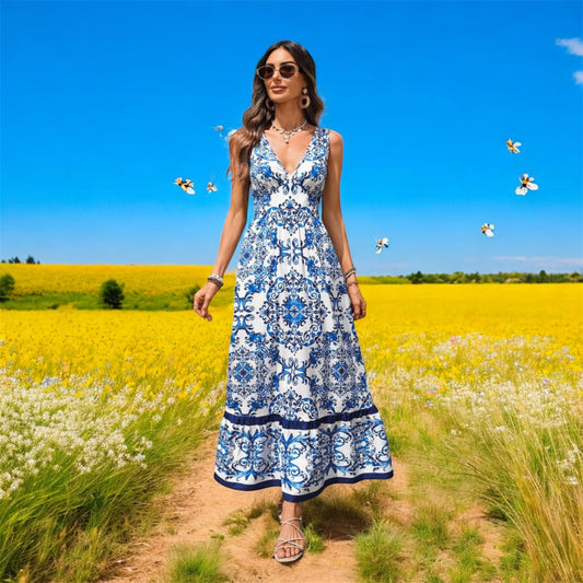 Mediterranean Dreams Maxi Dress