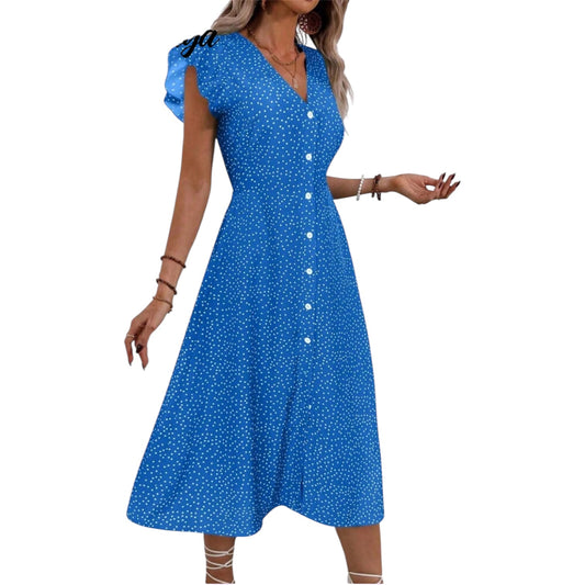 Seaside Charm Polka Dot Dress 💙