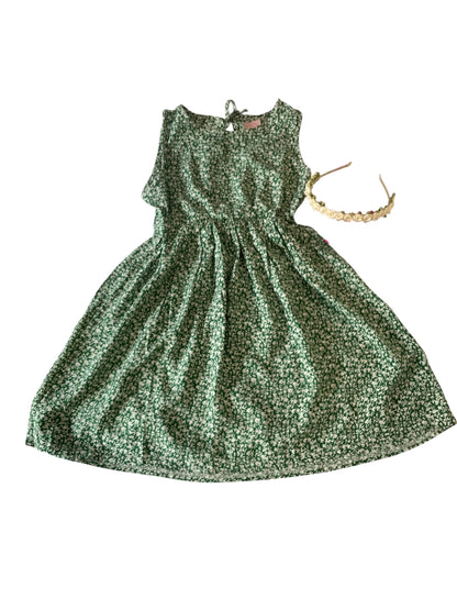 Mini Olive Bloom Maxi Dress 💚👧🏼