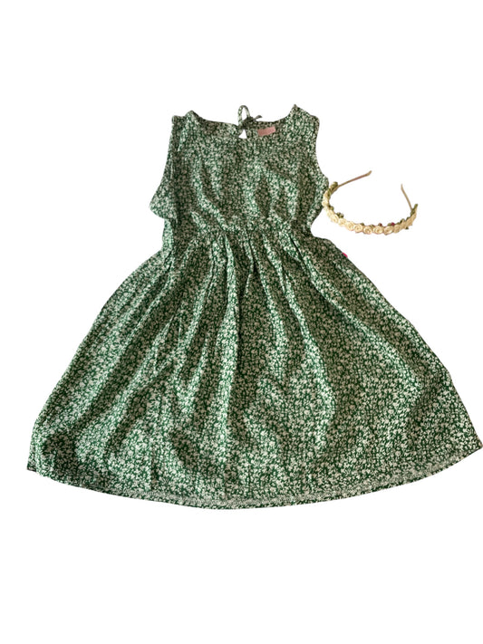 Mini Olive Bloom Maxi Dress 💚👧🏼