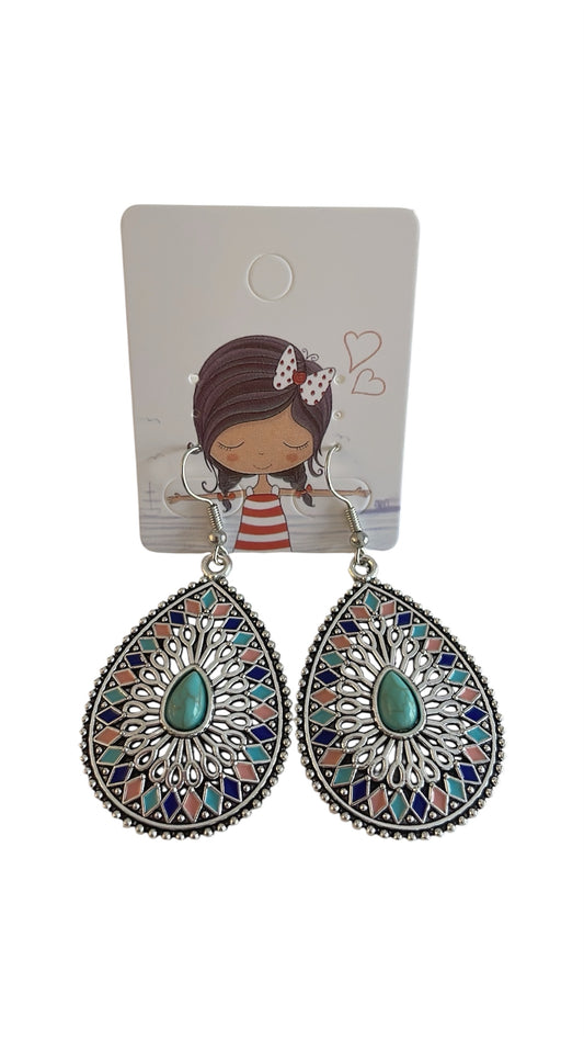 Mosaic Radiance Teardrop Earrings