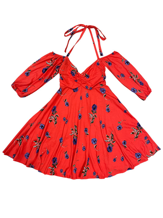 Women’s Red Bloom Off Shoulder Summer Dress 🎀