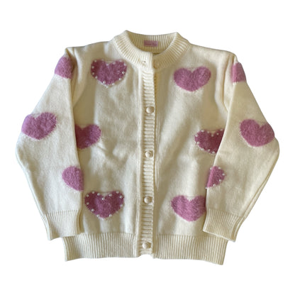 Sweetheart Pearl Knit Cardigan 🩷