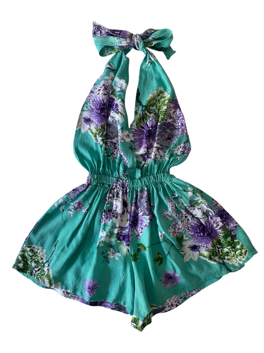 Women’s Tropical Bloom Halter Beach Romper 🏝️